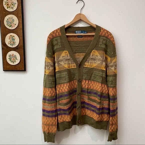 Polo Ralph Lauren Cashmere Aztec Cardigan